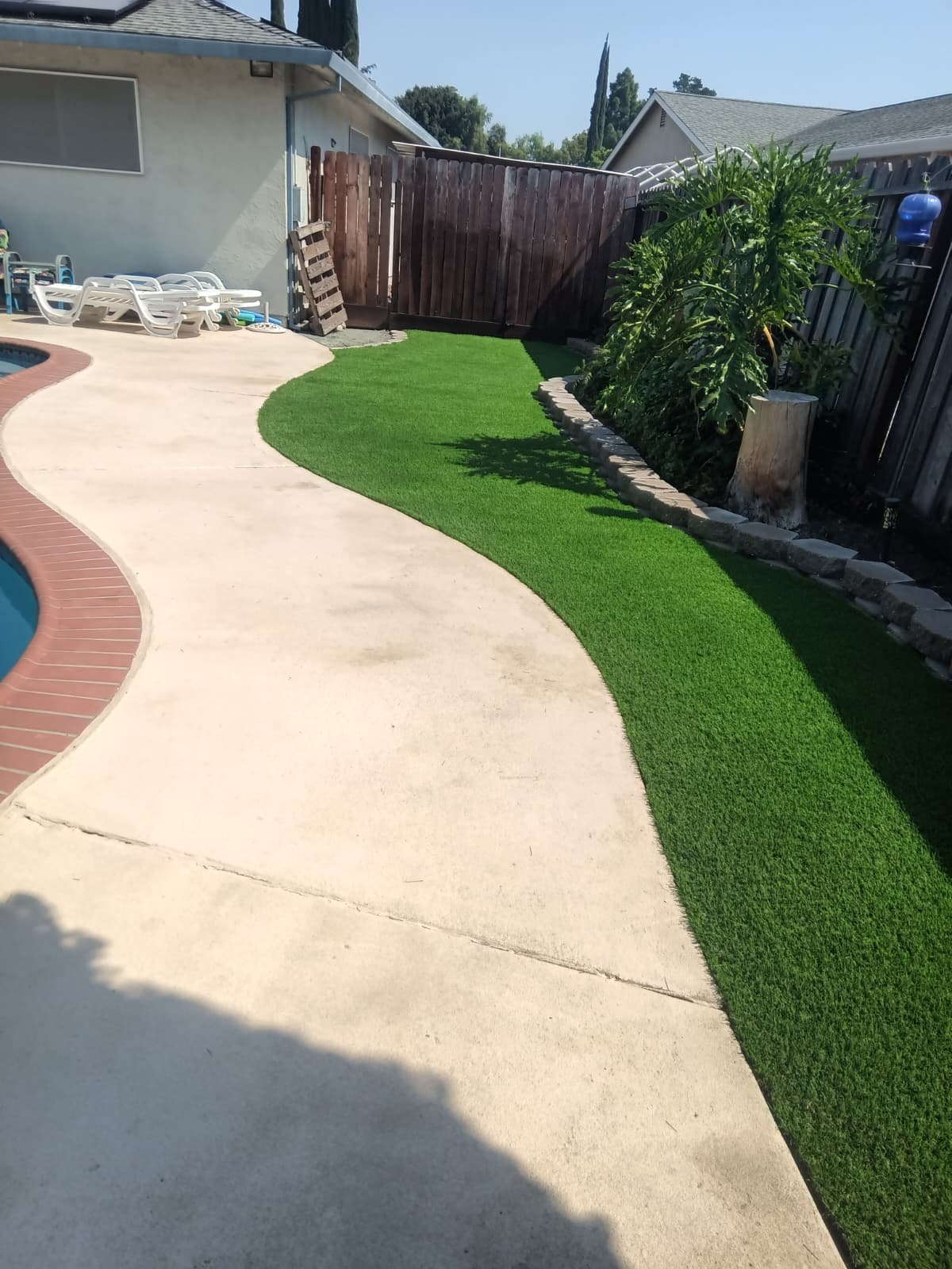 Stamped concrete and pavers